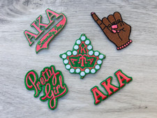 3" Set of 5 AK Iron on/Sew on Patches, Embroidered Patch 02
