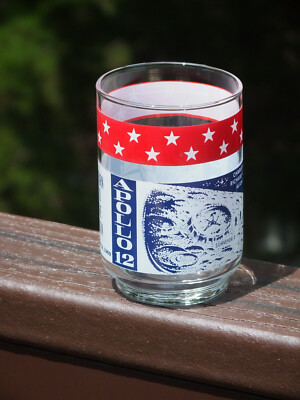 Vintage Apollo 12 ''RETURN'' glass by Libbey for Marathon Oil Company (1969)