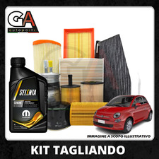 Kit Tagliando Fiat Panda 500 0.9 Twinair Lancia Ypsilon 0.9 3 Filtri Olio 0W30