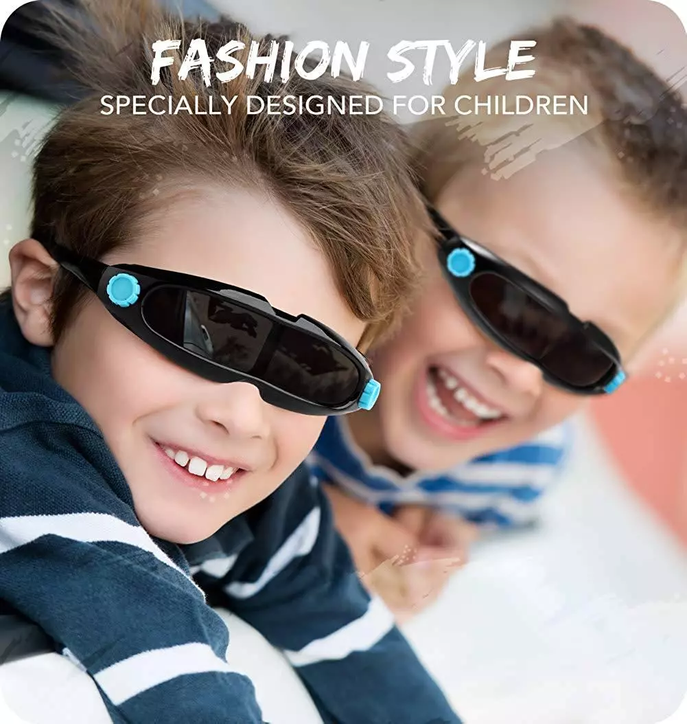 Nacuwa Kids Sunglasses Racing Style Sunglasses Boys Age 3 10 Kid Goggles Eyewear
