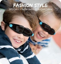 Nacuwa Kids Sunglasses Racing Style Sunglasses Boys Age 3-10 Kid Goggles Eyewear