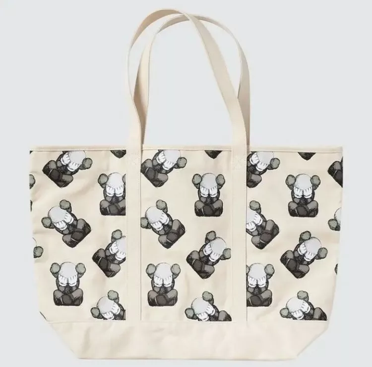KAWS x Uniqlo canvas tote bag kaws tokyo first authentic Japan New