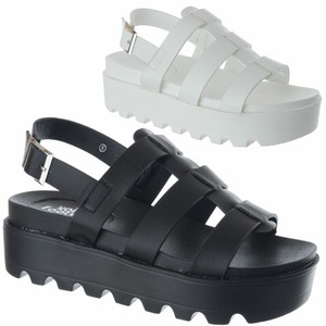 white sole platform sandals