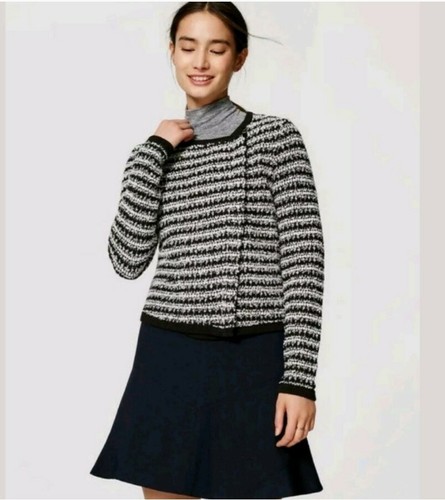 Ann Taylor LOFT Distressed Tweed Strip 