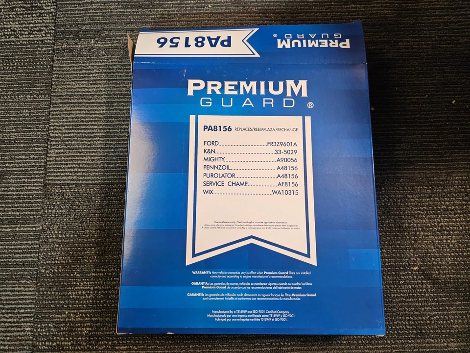 Box of 6 Premium Guard Panel Air Filter PA8156 For For Ford Mustang 2015-2022 - Image 2 of 4