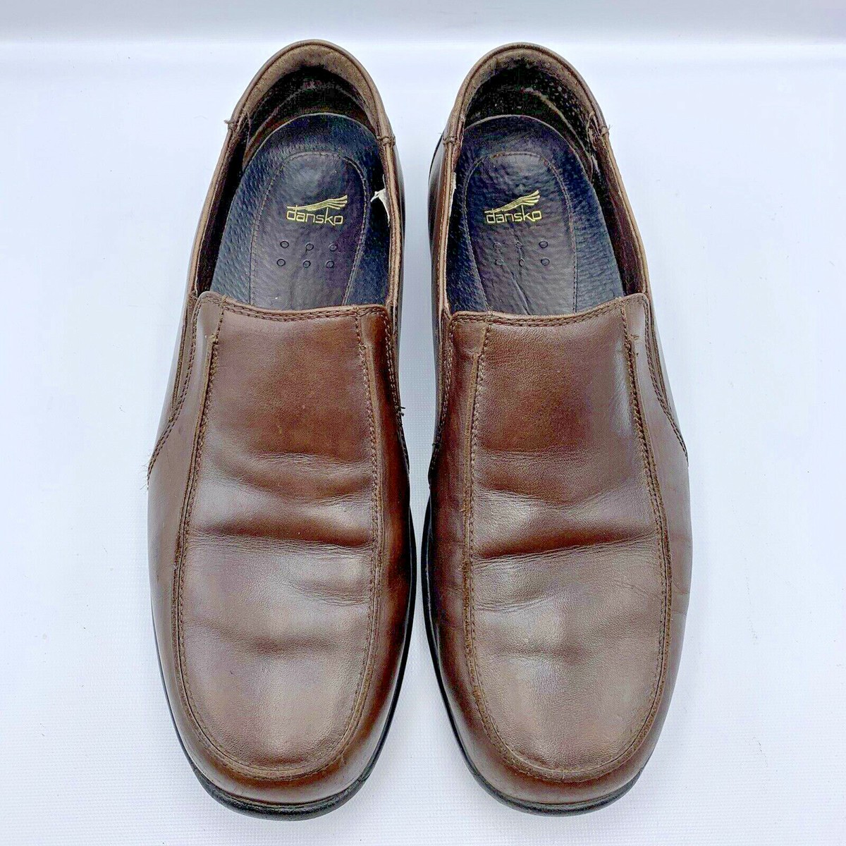 Mens Dansko Jackson Brown Leather Slip On Comfort Loafers Shoes Sz 11.5 / 45 Dansko Men Brown Leather Slip On Loafer Shoe Size 11.5 - 12  main image 4