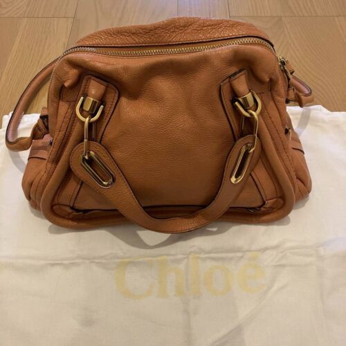 Chloe Paraty 2Way Handbag Shoulder bag Salmon Pink Leather Used from Japan - 第 1/20 張圖片