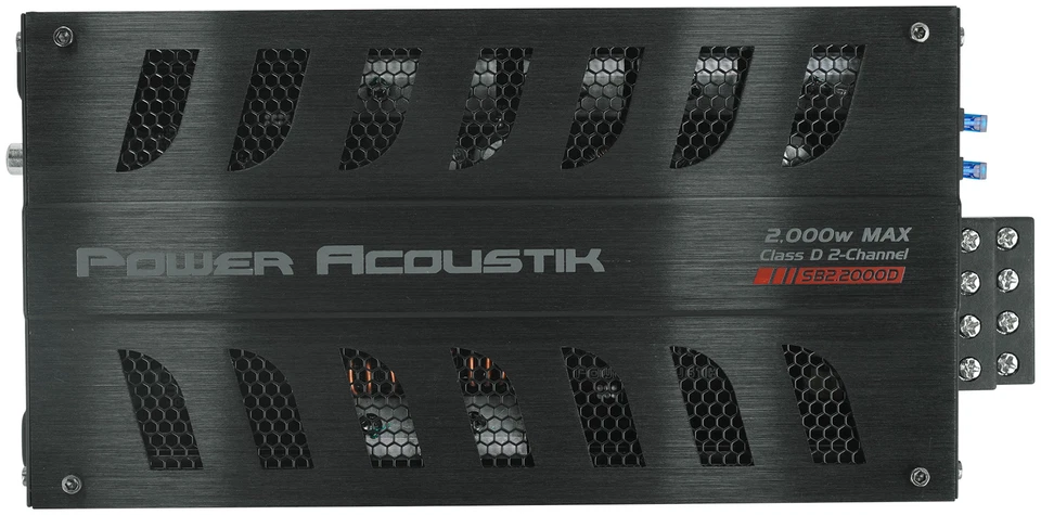 Power Acoustik SB2.2000D 2000 Watt 2-Channel Amplifier Class D Amp SB2-2000D - Image 3 of 4