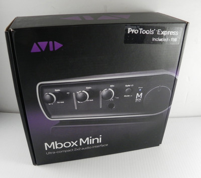 Avid MBox Mini USB Audio Recording Interface 2 x 2 With Pro Tools Express