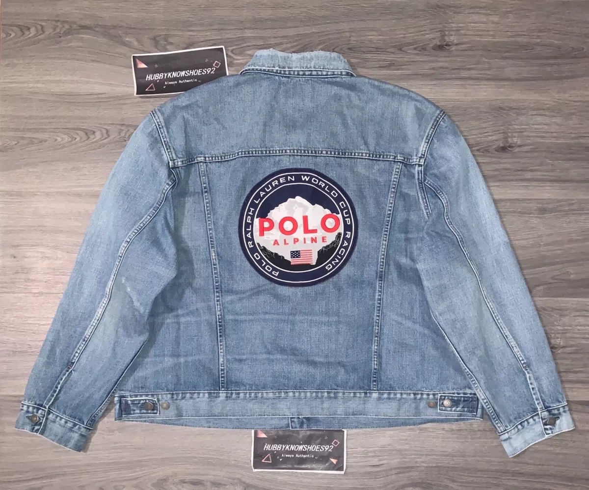 Polo jean jacket big and tall discount