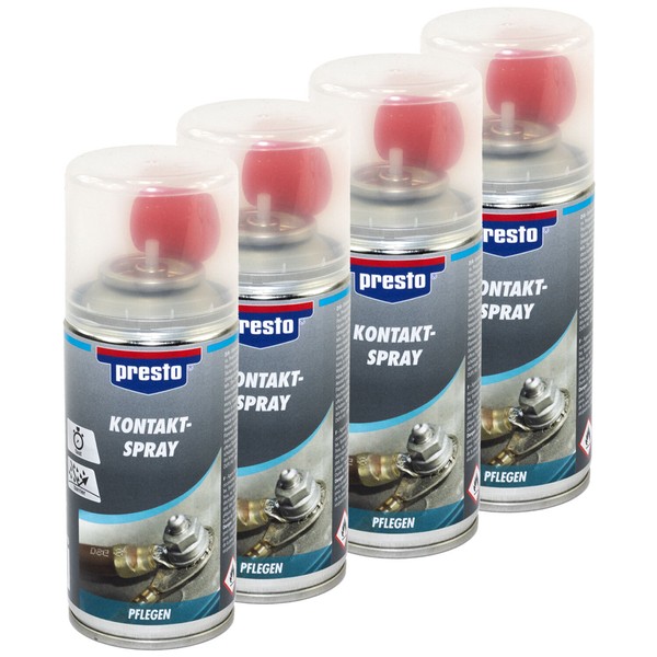 Presto Kontaktspray Kontaktreiniger Elektronikpflege 429910 4 X 150 Ml-image