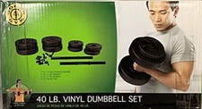 GOLD'S GYM - 40LB - 14 PIECE VINYL DUMBBELL SET RSV-GG42 - NEW - LOCAL PICK-UP