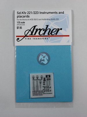 Archer 1/35 Sd.Kfz.221/223 Instruments & Placards (Bronco / Hobby Boss) AR35330