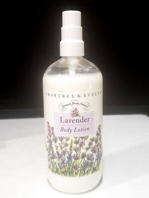 NOS Crabtree Evelyn Drawn from Nature Lavender Body Lotion 16.9 oz Pump Bottle