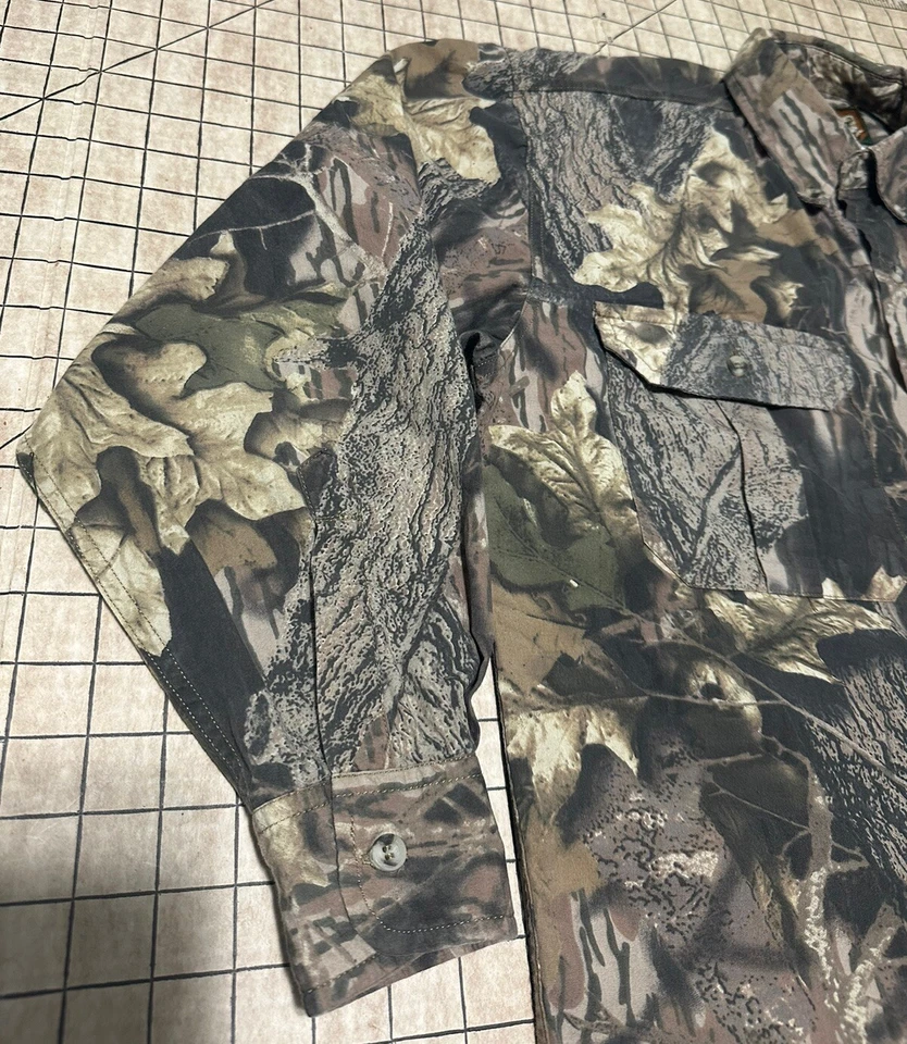 Vintage Remington Camo Button Up Shirt Men's Medium Breakup Camouflage - Image 4 of 4
