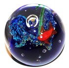 Lot#1106 Fantastic heavy lampwork art glass ocean scene paperweight