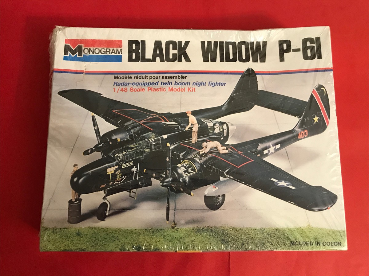 Vintage Monogram 1/48 Scale P-61 Black Widow plastic model kit