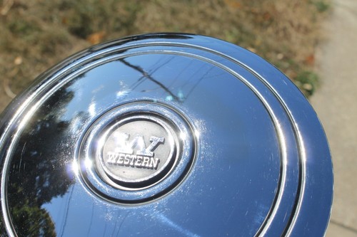 Vintage (1) WESTERN Wheel Chrome Center Cap Hubcap 8.25" - Picture 8 of 17