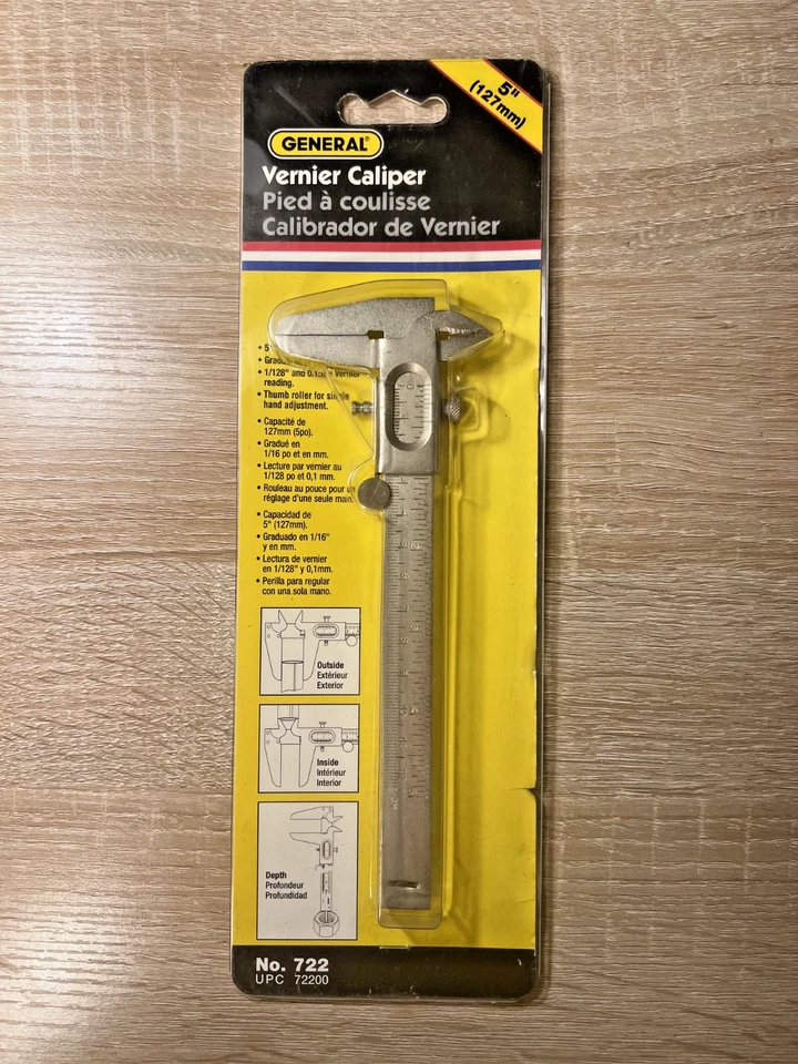 General Tools 722 Steel Metric and Imperial Measurement Vernier Caliper 5 in NEW - Image 2 of 4