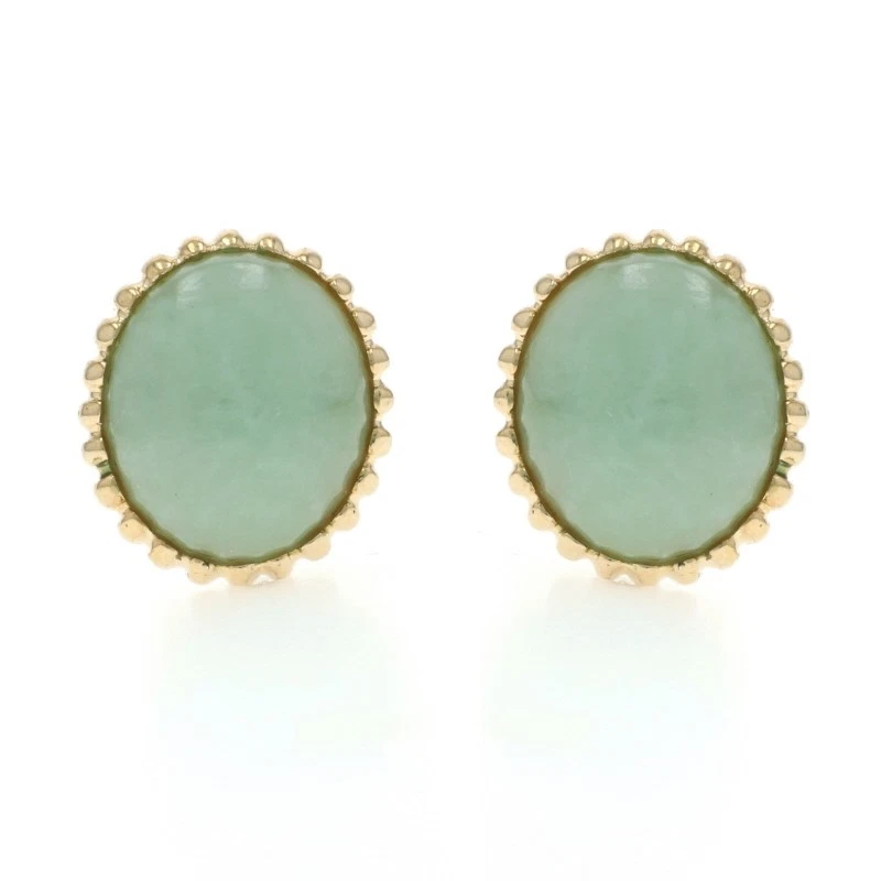 Orecchini O 28 - goccia miyuki e pietra verde