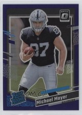 2023 Donruss Rated Rookie Optic Preview Purple Prizm 49/50 Michael Mayer xr1