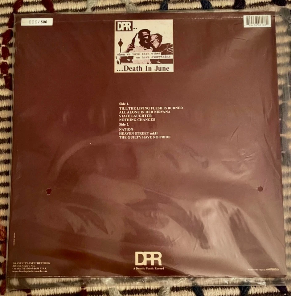 DEATH IN JUNE THE GUILTY HAVE NO PRIDE LTD NUMBERED REMASTERED WHITE VINYL  COIL - Image 2 of 2