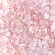 Rose Quartz Crystals, 1lb Pink Crushed Rose Quartz Chips Bulk Tumbled Stones ...