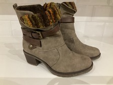 Relife by Pavers Women's Leather Suede Boots With Natural Massage Uk Size 4 New