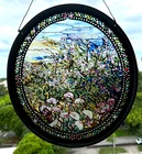 Vintage Large 13” Louis C. TIFFANY Stained Glass Sun Catcher Glassmasters 1994