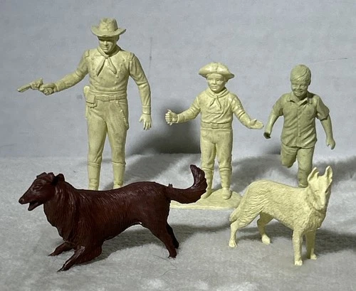 Marx Rin Tin Tin & Rusty 1955 Screen Gems Figures Lot Of 5 LT RIP Masters