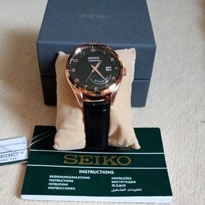 Seiko SRN054P1 Cal.5M84 Kinetic Men's Watch with Day Date Function