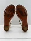 ALAIA IVORY LEATHER LA BOMBE STUDDED FLAT SANDALS SIZE 37.5 (7.5) $1,390 — photo 10