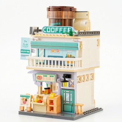 Café Baustein Modell detailliertes Café Modell Deko