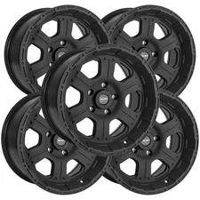 (Set of 5) Pro Comp PA89 Kore 17x8 5x5" +0mm Flat Black Wheels Rims 17" Inch