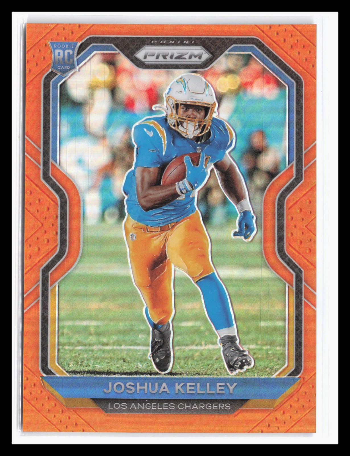 2020 Panini Prizm Prizm Orange #326 Joshua Kelley #/249 Chargers Rookie