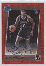 2021-22 Donruss Rated Rookie Choice Red Signatures 4/99 Day'Ron Sharpe Auto 0s9t