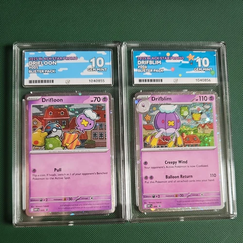 Pokémon TCG Drifloon Mep 005 & Drifblim Mep 006 Ace 10 Sequential Set!