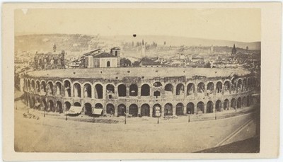 CDV um 1865. Arena von Verona. Italien.