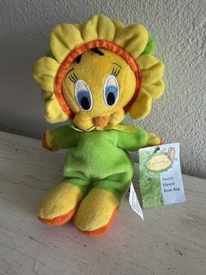 Tweety Bird Enchanted Garden Warner Bros Bean Bag Plush Tweety Flower 9''