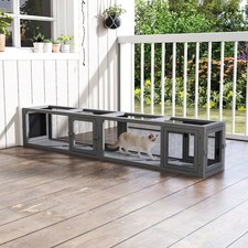 COZIWOW Wall Mounted Cat Tunnel Set of 2   Dark Gray, Multi-Entry Playhouse
