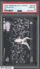 2025 Topps Black & White SP #82-SP Juan Soto New York Mets PSA 10 GEM MINT