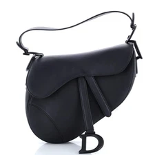Christian Dior Ultra Matte Saddle Handbag Leather Medium