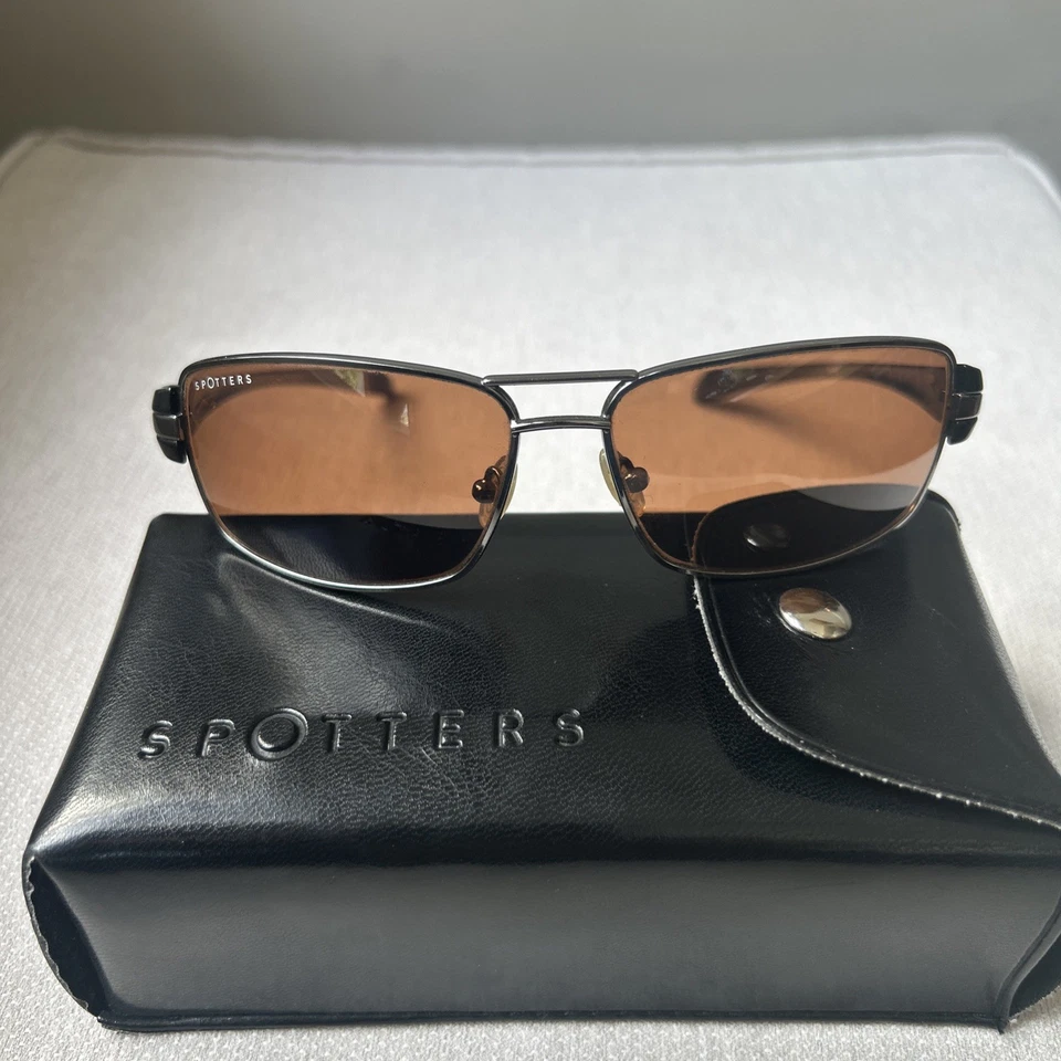 Óculos de sol Spotters Australia duna cor âmbar vintage com estojo e pano - Imagem 4 de 4