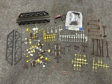 Lifelike/ Bachmann Ho Scale Road Signs, Telephone Poles, Bridge Lot train set