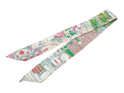HERMES TWILLY ANIMAPOLIS JAN BAJTLIK EN SOIE SCHAL + BOITE SILK SCARF 215 