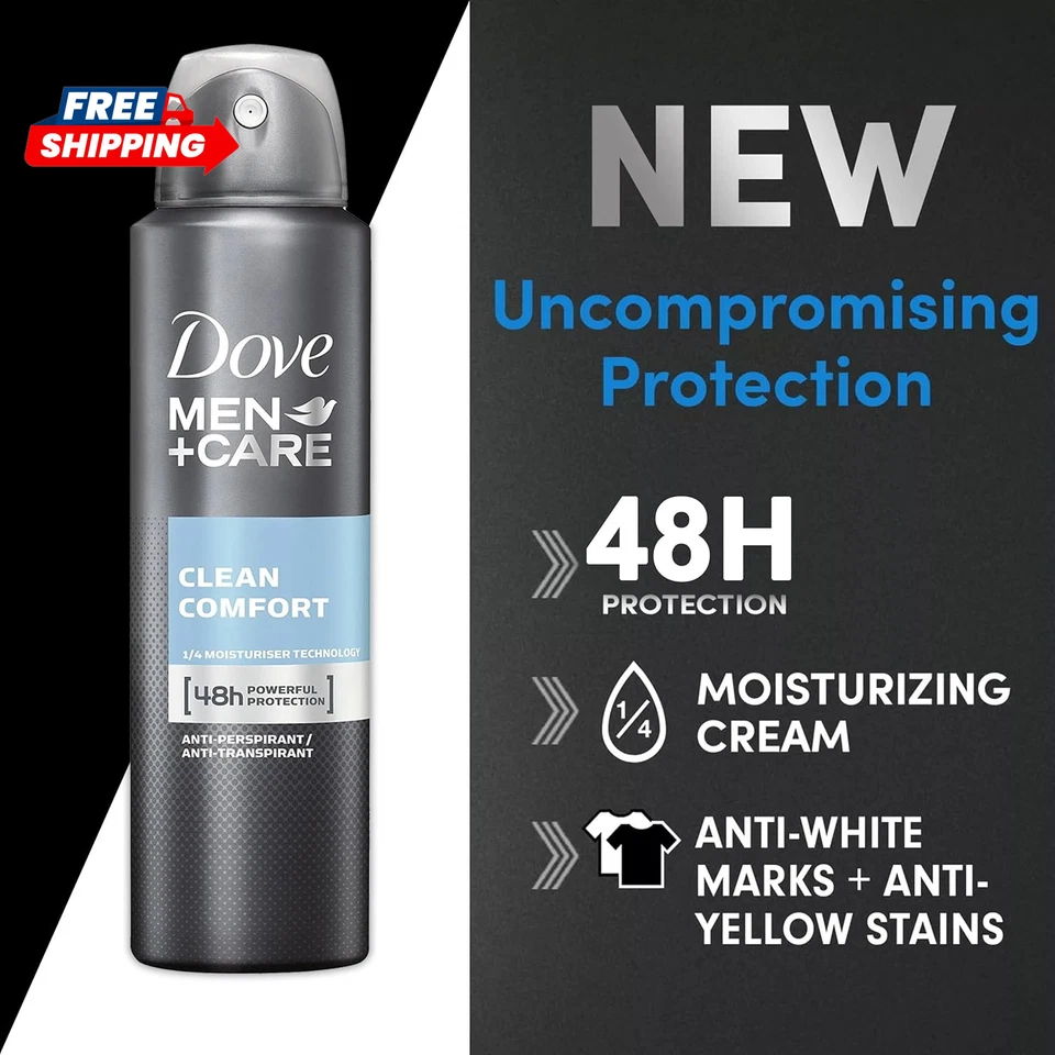 Dove мужчин + уход антиперспирант дезодорант спрей, 6 упаковки, 48H защиты, длинный Las - Изображение 4 из 4