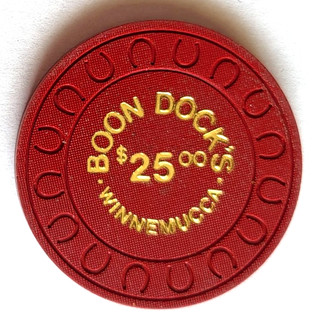 $25 Boon Dock's WINNEMUCCA NEVADA Casino Chip