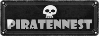 Blechschild 10X27 Cm Piratennest Dekoration Spruch Zitat Deko Geschenk Metall Sc