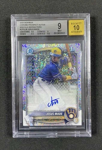 2025 Bowman Chrome Prospect Jesus Made Auto Speckle Refractor 1st #/299