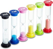 Plastic Sand Timer Sandglass Hourglass Sand Clock Timer 30 sec, 1 min, 2 mins, 3